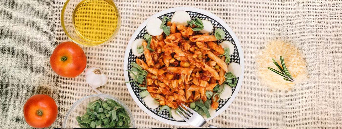 High Protein Vegan Red Sauce Pasta Recipe