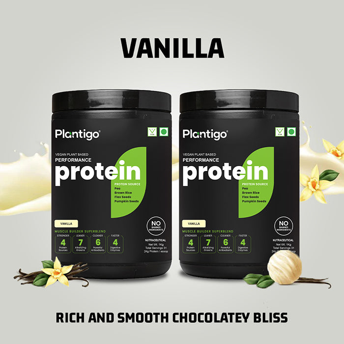 Plant Based Protein Powder for Muscle Gain | 24g Protein | No Added Sugar