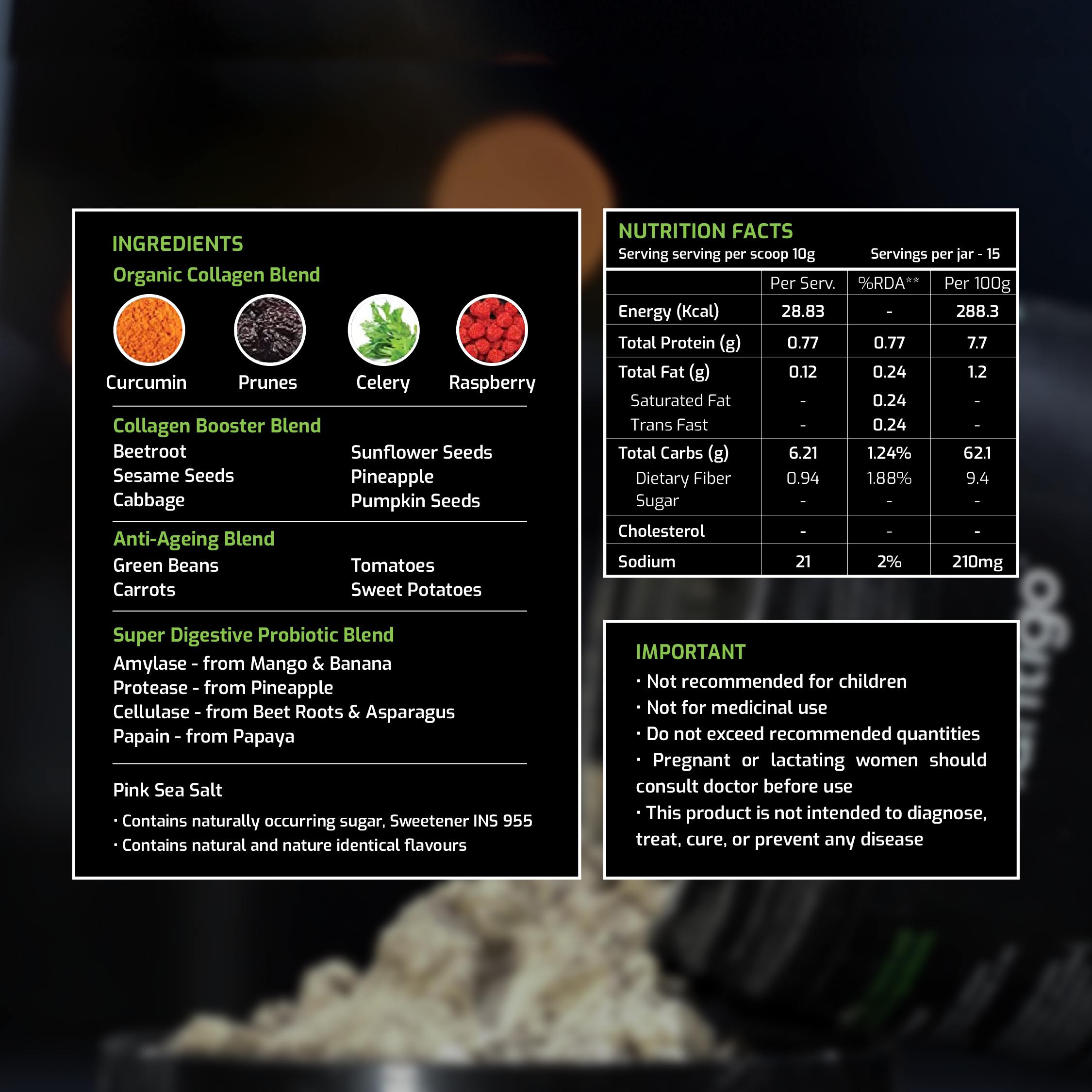 Collagen Supplement for Women Skin Care ingredient list