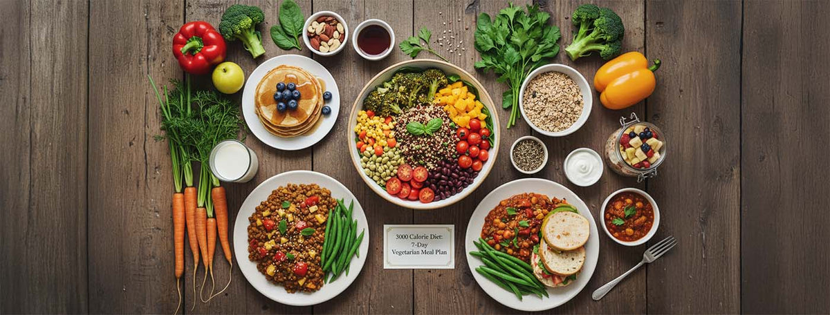 3000 Calorie Diet: 7-Day Vegetarian Meal Plan